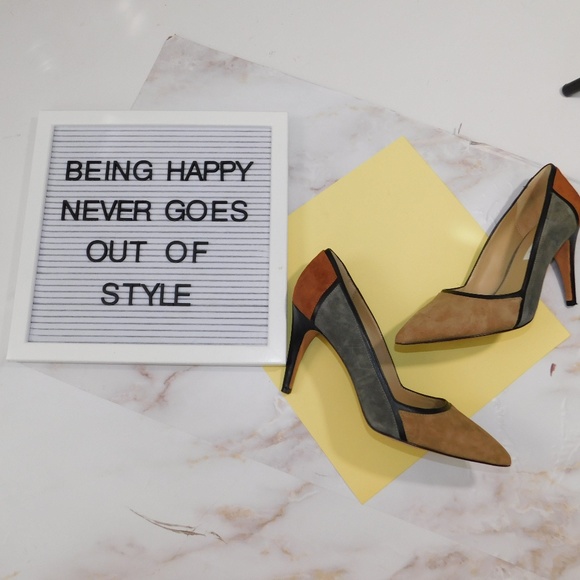 Diane Von Furstenberg suede patchwork point toe - Picture 2 of 7